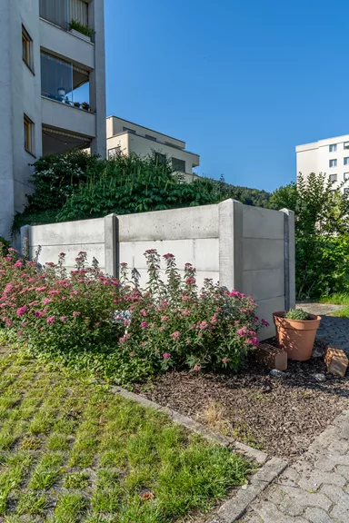 Betonbrett gegossen leicht bewehrt grau glatt vollkantig L 100 cm B 4 cm H 30 cm