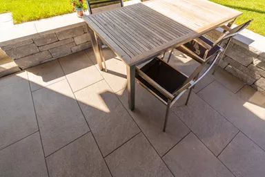 Feinsteinzeug Gehwegplatte Pietra di Combe braun strukturiert vollkantig L 90 cm B 45 cm H 2 cm