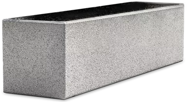 RESIDENZA Pflanzentrog rechteckig LEVENTINA grau gestrahlt L 150 cm B 50 cm H 50 cm W 5 cm