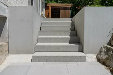 PARCO Blockstufe grau gestrahlt stirnseitig gefast L 100 cm B 36 cm H 15 cm