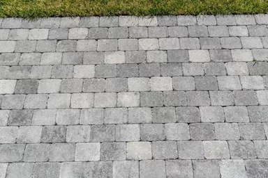 TEGULA Pflasterstein schwarz-weiss schattiert glatt Kanten gebrochen L 11 cm B 8 cm H 6 cm