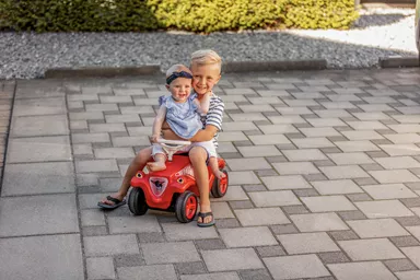 CLASSIC Pflasterstein mit Nocken grau glatt gefast L 10 cm B 10 cm H 6 cm