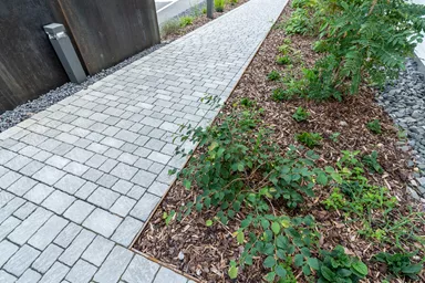 FRIEDA Wildpflaster perlgrau strukturiert Kanten gebr. L 9.4-19.4 cm B 9.4-11.9 cm H 7 cm