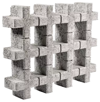 QUADRO Rasengitterstein grau L 58 cm B 47 cm H 10 cm