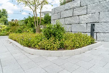 Stellplatte grau glatt beidseitig gefast L 100 cm B 6 cm H 25 cm