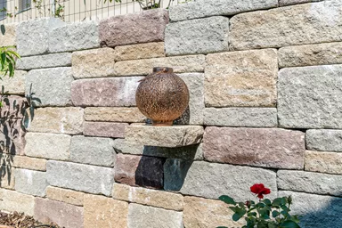 SANTURO Fackelhalterstein jurakalk L 45 cm B 25 cm H 7.5 cm