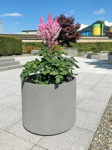 PARCO Pflanzentrog rund anthrazit glatt OD 50 cm H 40 cm W 4 cm R 25 cm