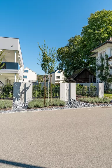 Betonstele bewehrt ohne Motiv grau glatt vollkantig L 50 cm B 6 cm H 250 cm