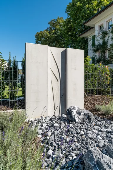 Betonstele bewehrt ohne Motiv grau glatt vollkantig L 50 cm B 6 cm H 250 cm