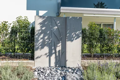 Betonstele bewehrt ohne Motiv grau glatt vollkantig L 50 cm B 6 cm H 250 cm