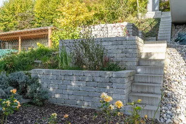 CUATRO Mauersteine Kanten gebrochen naturgrau L 20-35 cm B 25 cm H 15 cm