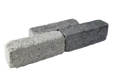 RIEMO Pflasterstein Granit (grau-anthrazit-onyx) Kanten gebrochen L 22 cm B 6 cm H 8 cm