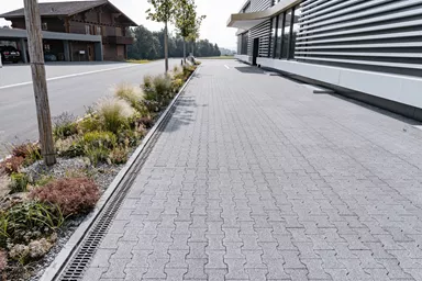 BETA Sickerstein fino mit Nocken Normalstein grau gefast L 22.5 cm B 11.25 cm H 8 cm