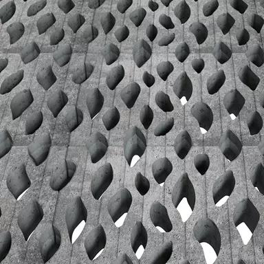 SENTONI Rasengitterstein mit Nocken grau glatt L 60 cm B 40 cm H 10 cm