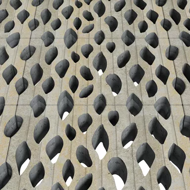 SENTONI Rasengitterstein mit Nocken grau glatt L 60 cm B 40 cm H 10 cm