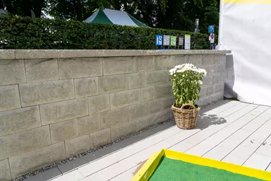 CUATRO Mauersteine naturgrau mit 1-seitiger Felsstruktur L 20-35 cm B 25 cm H 15 cm