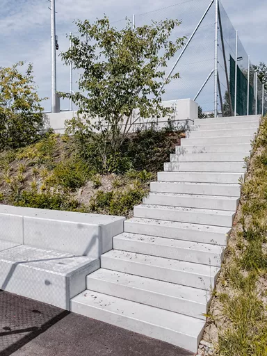 PARCO Blockstufe grau abgerieben stirnseitig gefast L 150 cm B 36 cm H 15 cm