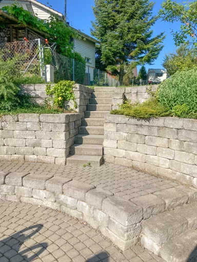 SANTURO Weinbergmauerstein 1-seitig gespalten grau Kanten gebrochen L 25-60 cm B 25 cm H 15 cm