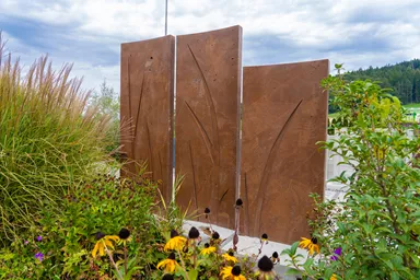 FERRO CONCRETE Betonstele bewehrt mit Motiv 1 Rost glatt vollkantig L 50 cm B 6 cm H 100 cm