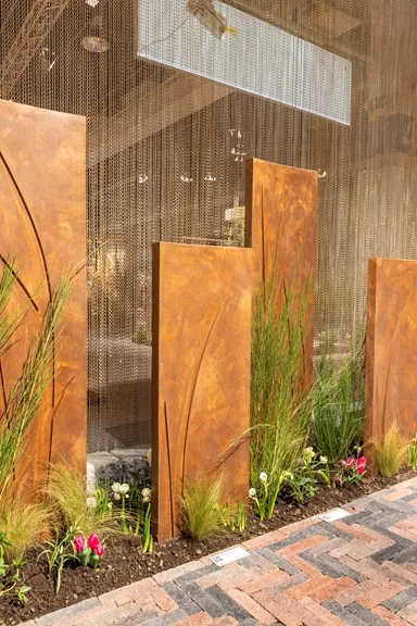 FERRO CONCRETE Betonstele bewehrt ohne Motiv Rost glatt vollkantig L 50 cm B 6 cm H 100 cm