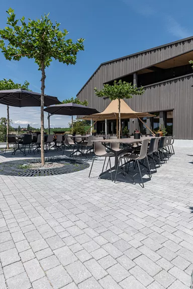 FRIEDA Wildpflaster perlgrau strukturiert Kanten gebr. L 9.4-19.4 cm B 9.4-11.9 cm H 7 cm