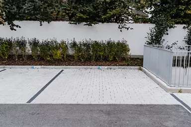 RAINA Pflasterstein grau glatt leicht gefast L 20-40 cm B 15 cm H 8 cm