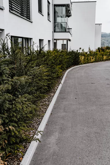 Stellplatte grau glatt beidseitig gefast L 100 cm B 8 cm H 30 cm