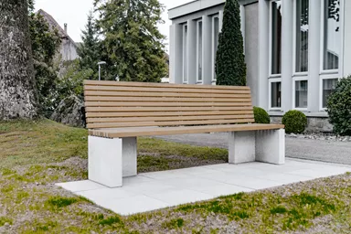 INTERMEZZO Variabank Betonwinkel Typ 1 grau glatt vollkantig inkl. Versetz- und Montageh. M12/40 mm L 45 cm B 45 cm H 40 cm W 10 cm