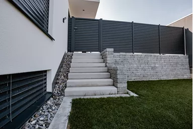 PARADISO Blockstufe argento gestrahlt gefast L 120 cm B 40 cm H 15 cm