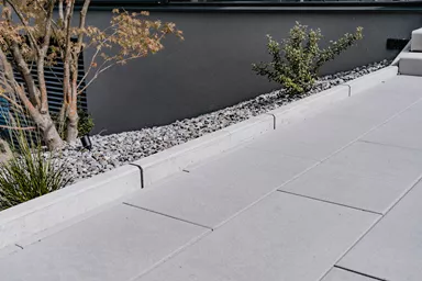 Stellplatte grau glatt beidseitig gefast gegossen L 100 cm B 8 cm H 40 cm