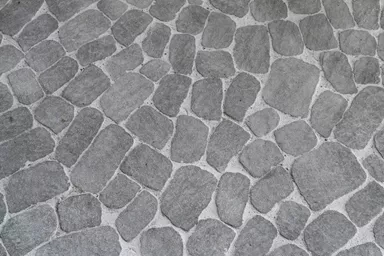 ARENA VISTA Pflasterstein perlgrau strukturiert Kanten gebr. L 6.5 - 23.8 cm B 8.3 - 16.4 cm H 7 cm