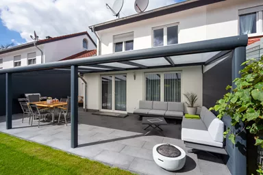 ALENA PLUS Gartenplatte graphitschwarz gestrahlt gefast versiegelt L 80 cm B 40 cm H 4 cm