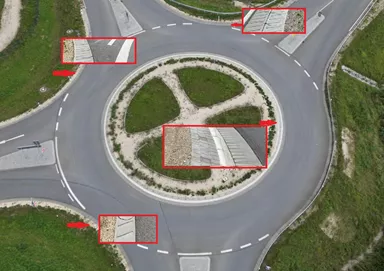 STRADAFINO Bankett- und Spurelement grau gerillt gefast L 50 cm B 50 cm H 14 cm