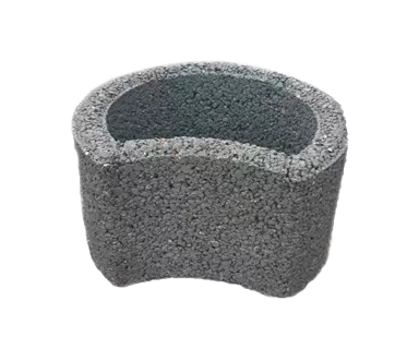 PARADISO Böschungsstein granit-grau haufwerksporig gefast L 35 cm B 31.5 cm H 20 cm