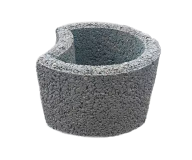 PARADISO Böschungsstein granit-grau haufwerksporig gefast L 35 cm B 31.5 cm H 20 cm