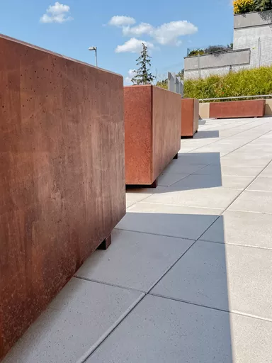 FERRO CONCRETE Pflanzentrog rechteckig Rost glatt L 200 cm B 60 cm H 60 cm W 5 cm