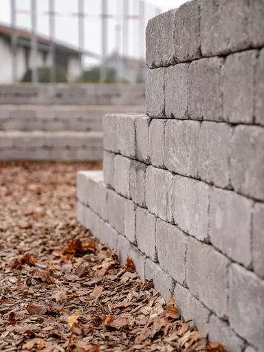 CUATRO Mauersteine Kanten gebrochen naturgrau L 20-35 cm B 25 cm H 15 cm