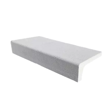 FROSTA Winkelstufe grau gestrahlt stirnseitig leicht gerundet L 120 cm B 40 cm H 15 cm