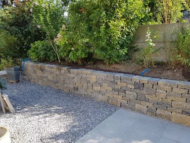 VERZASCA Weinbergmauer allseitig gerumpelt beige marmoriert L 16 cm B 16 cm H 22.5 cm