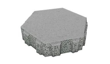 OMEGA Ökosteine Normalstein grau glatt fein gefast L 28.5 cm B 25 cm H 6 cm