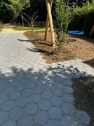 OMEGA Ökosteine Normalstein grau glatt fein gefast L 28.5 cm B 25 cm H 6 cm