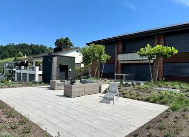 FINALGO Vakuum Gehwegplatte grau gestrahlt gefast L 80 cm B 40 cm H 4 cm