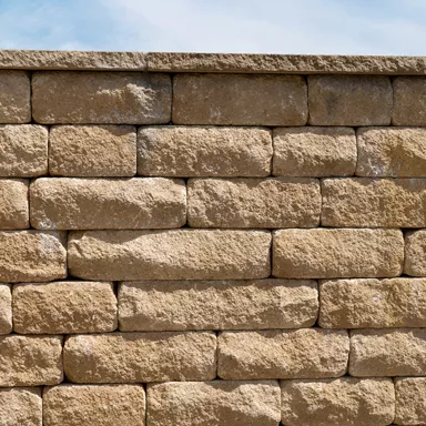 SANTURO Weinbergmauerstein 2-seitig gespalten juragelb Kanten gebrochen L 25-60 cm B 20 cm H 15 cm