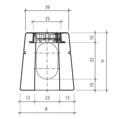 Servicestück und Schachtrahmen zu Schlitzrinne Typ Bern