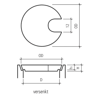 Betondeckel mit DW-Aussparung begehbar