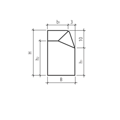 Anschlussrandstein ohne Vorsatz