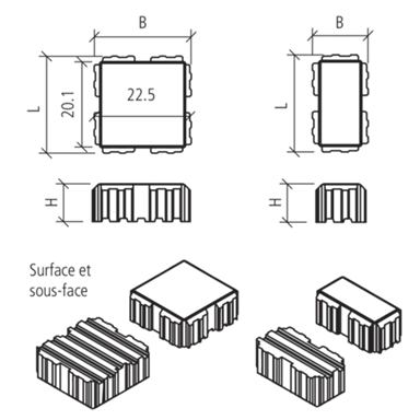 VS 5<sup>®</sup> Schwerlastökosteine mit 5-facher Verschiebe sicherung