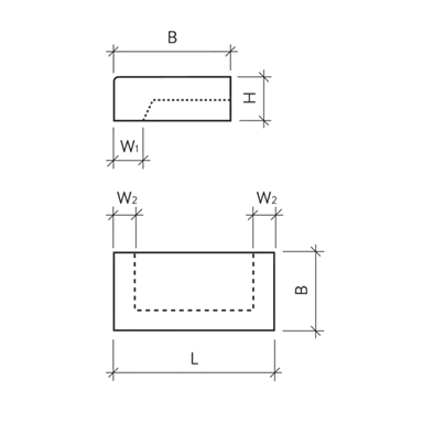 FROSTA Blockstufen gestrahlt