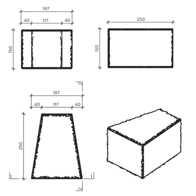 CUATRO Keilmauersteine