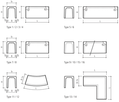 Sitzbankelemente standard
